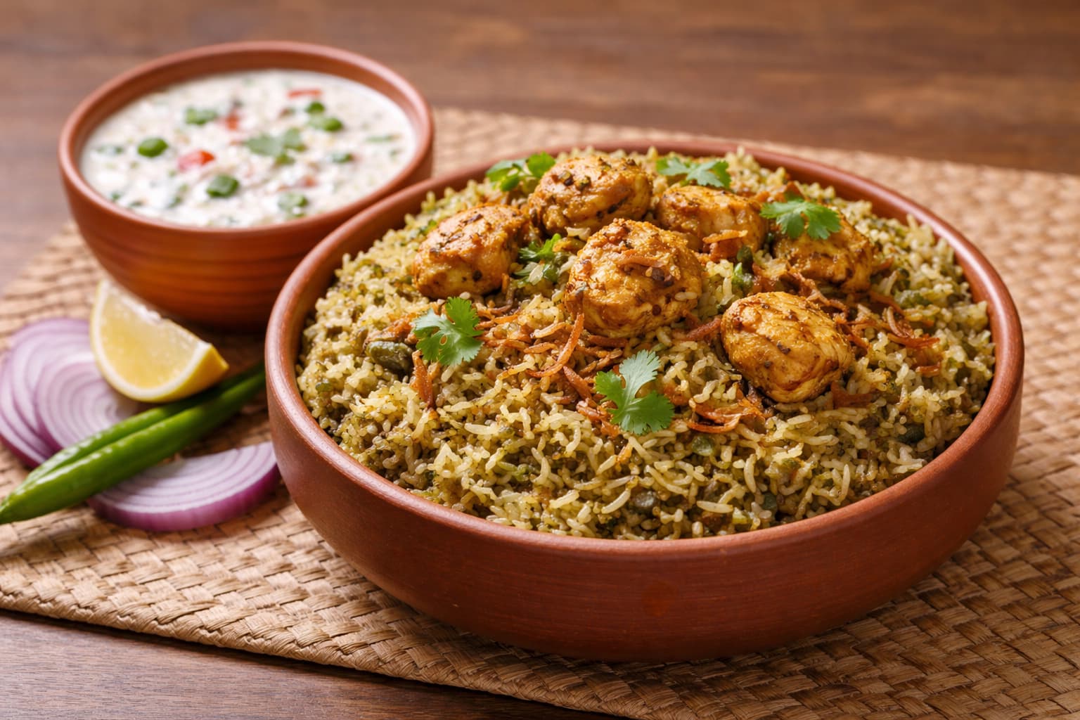 BHOOKR's Chicken Pulav (Spinach Flavour)