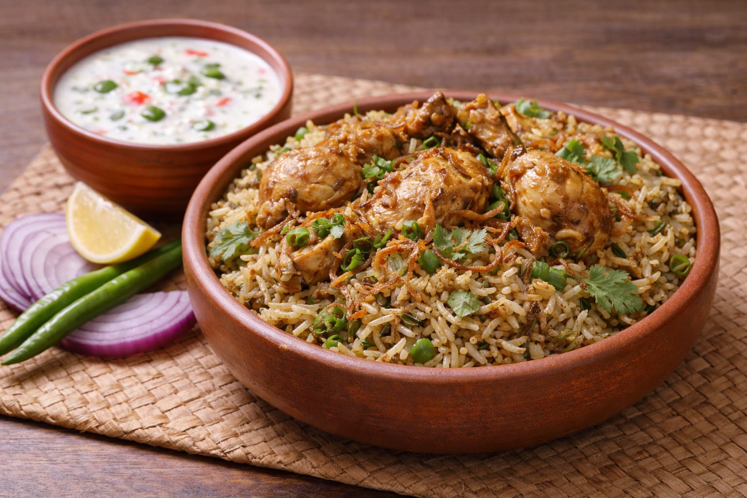 Raju Gari Kodi Pulav (Fusion Meal)